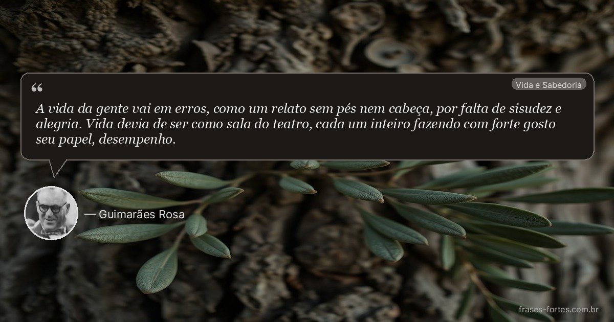 Frase de Guimarães Rosa