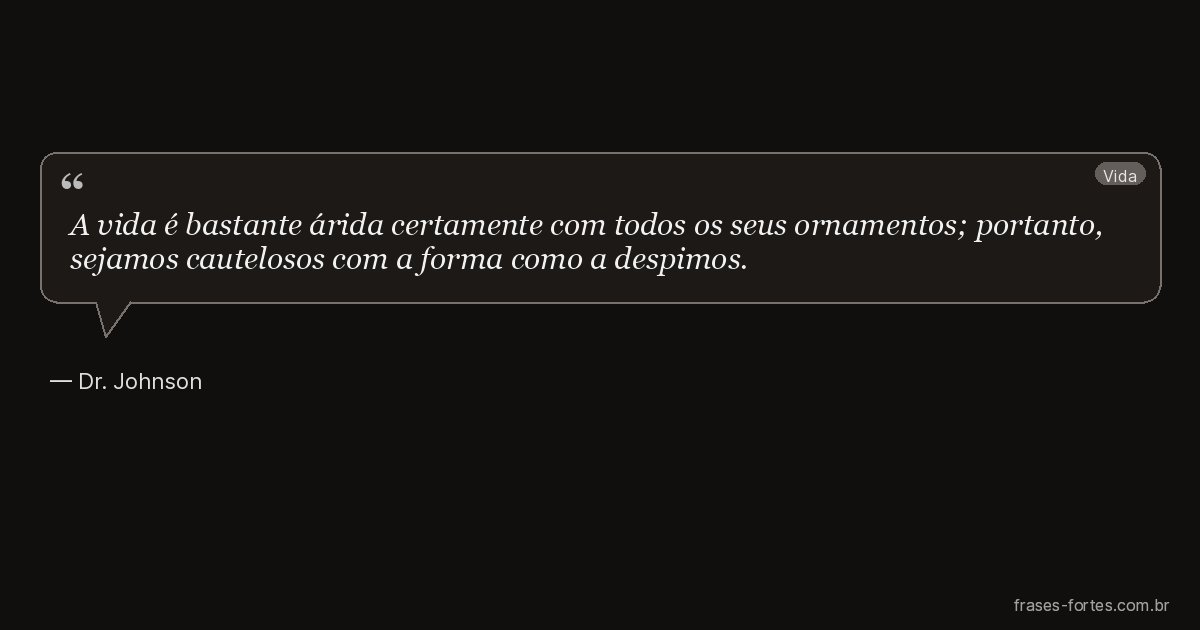 Frase de Dr. Johnson