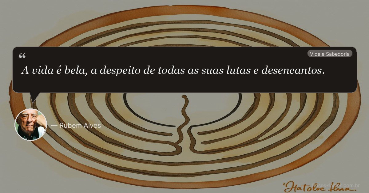 Frase de Rubem Alves