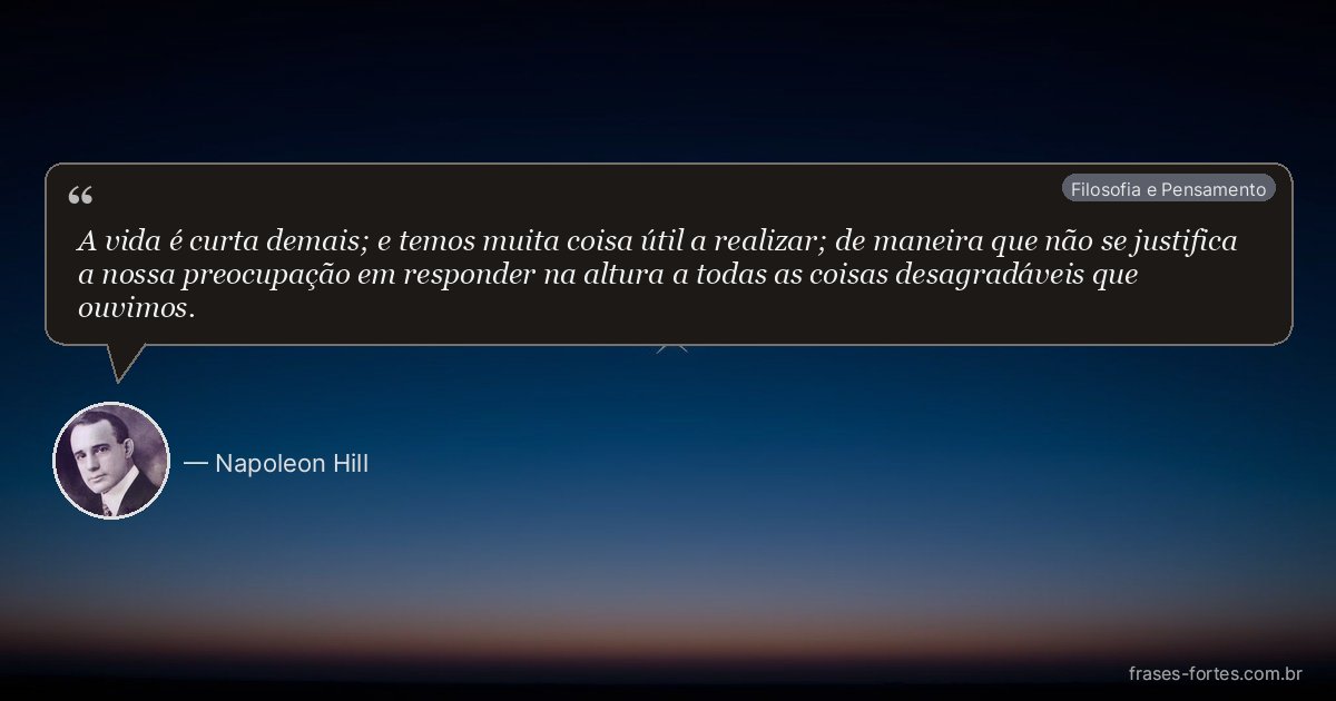Frase de Napoleon Hill