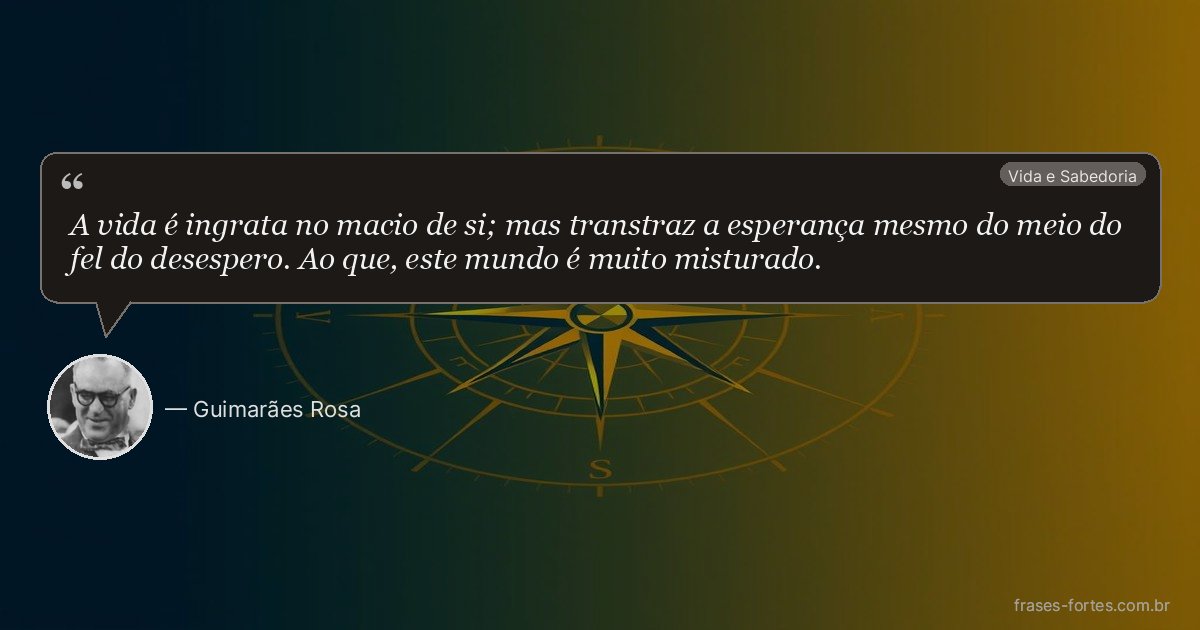 Frase de Guimarães Rosa