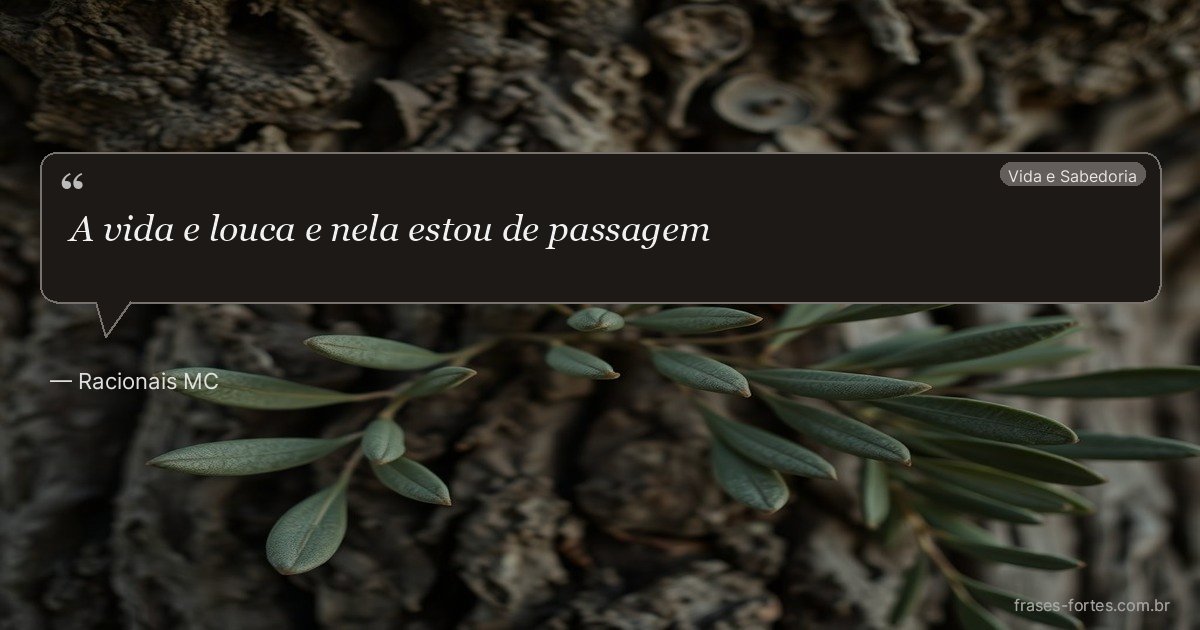 Frase de Racionais MC's