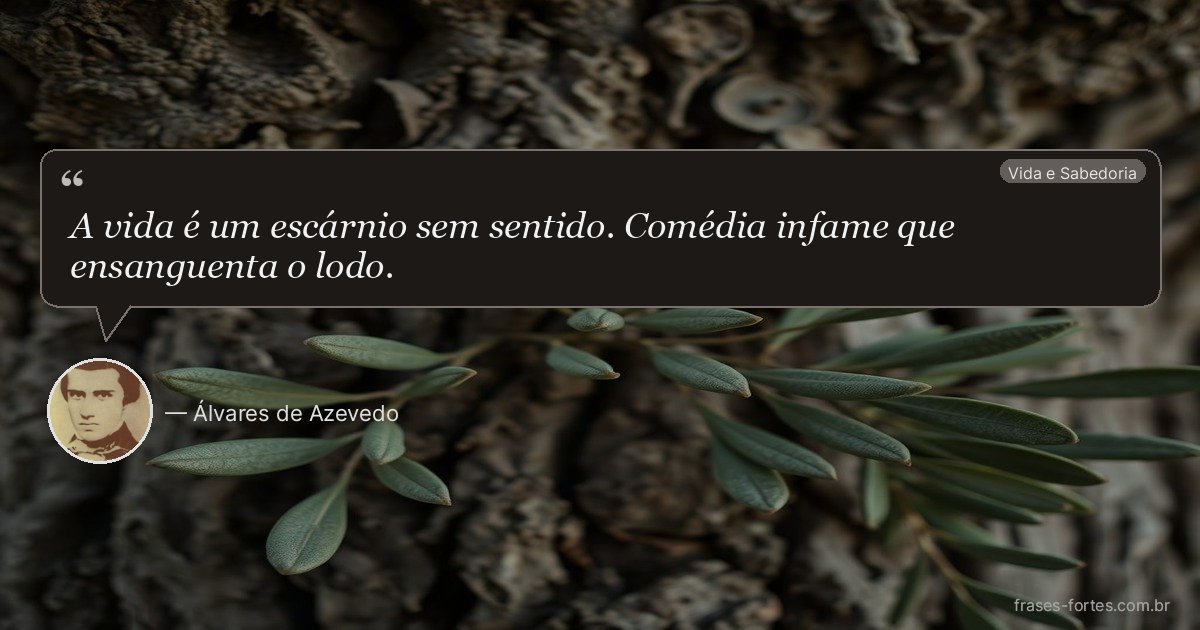 Frase de Álvares de Azevedo