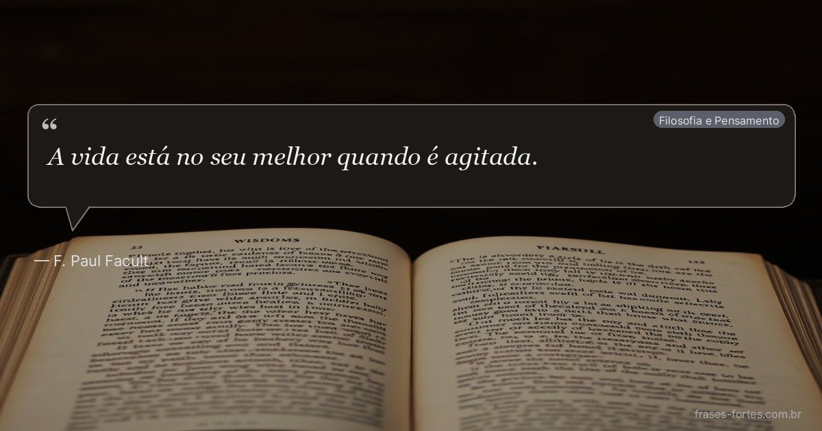 Frase de F. Paul Facult