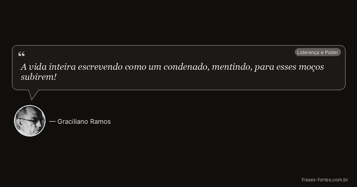 Frase de Graciliano Ramos