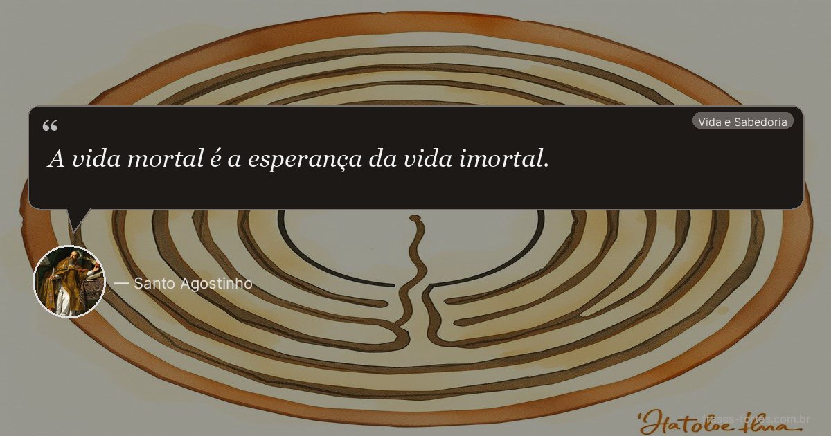 Frase de Santo Agostinho