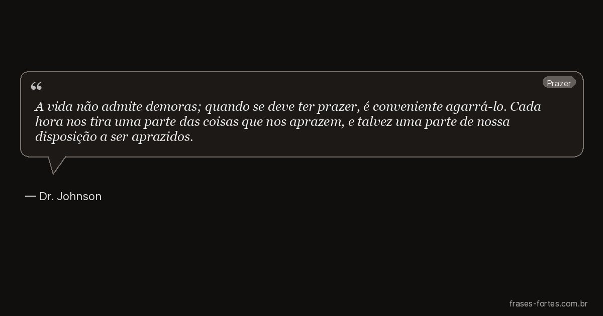 Frase de Dr. Johnson