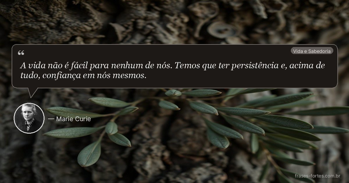 Frase de Marie Curie