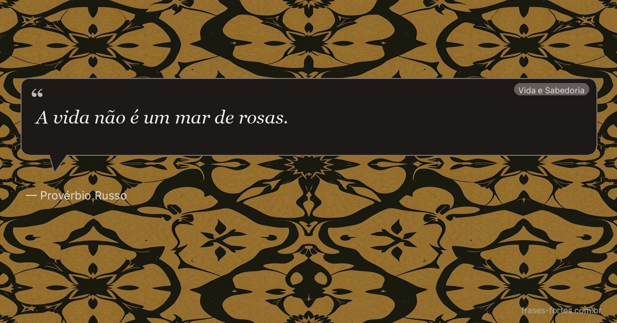 Frase de Provérbio Russo