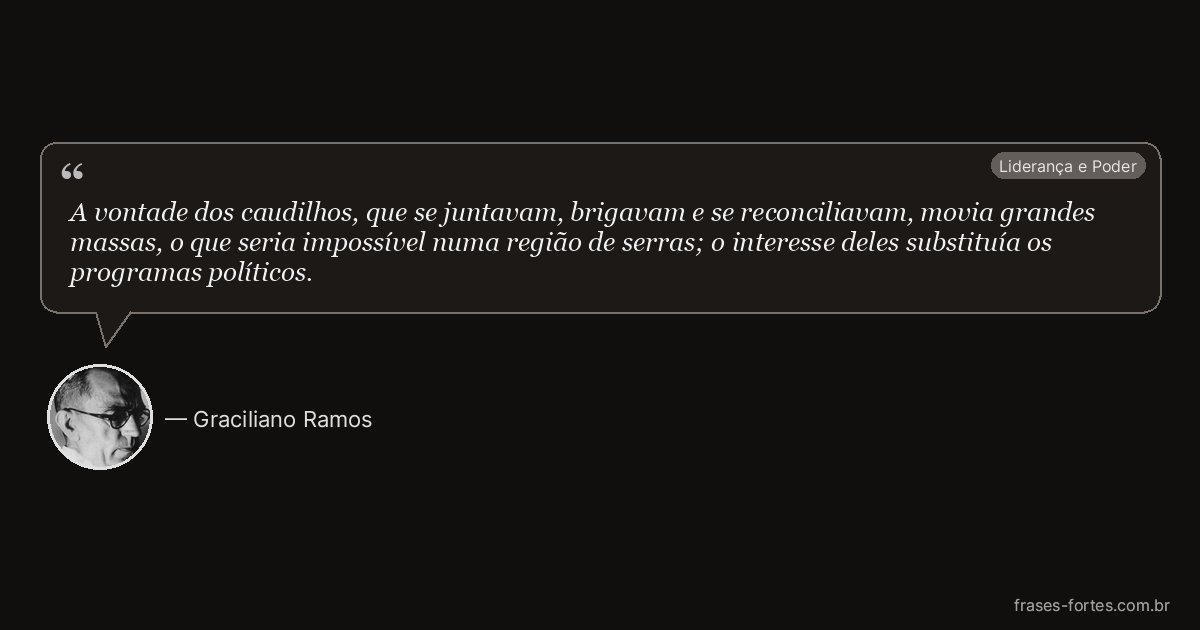 Frase de Graciliano Ramos