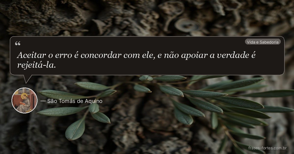 Frase de São Tomás de Aquino
