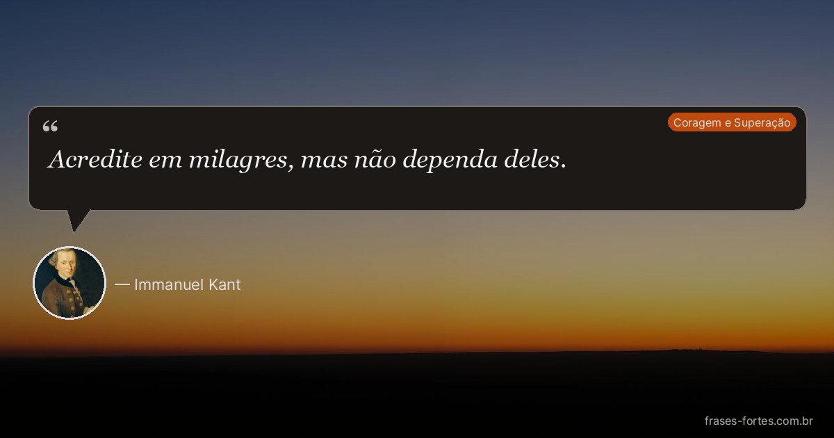 Frase de Immanuel Kant