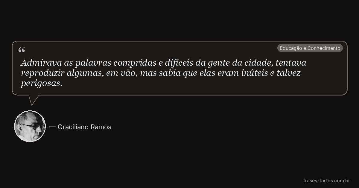 Frase de Graciliano Ramos