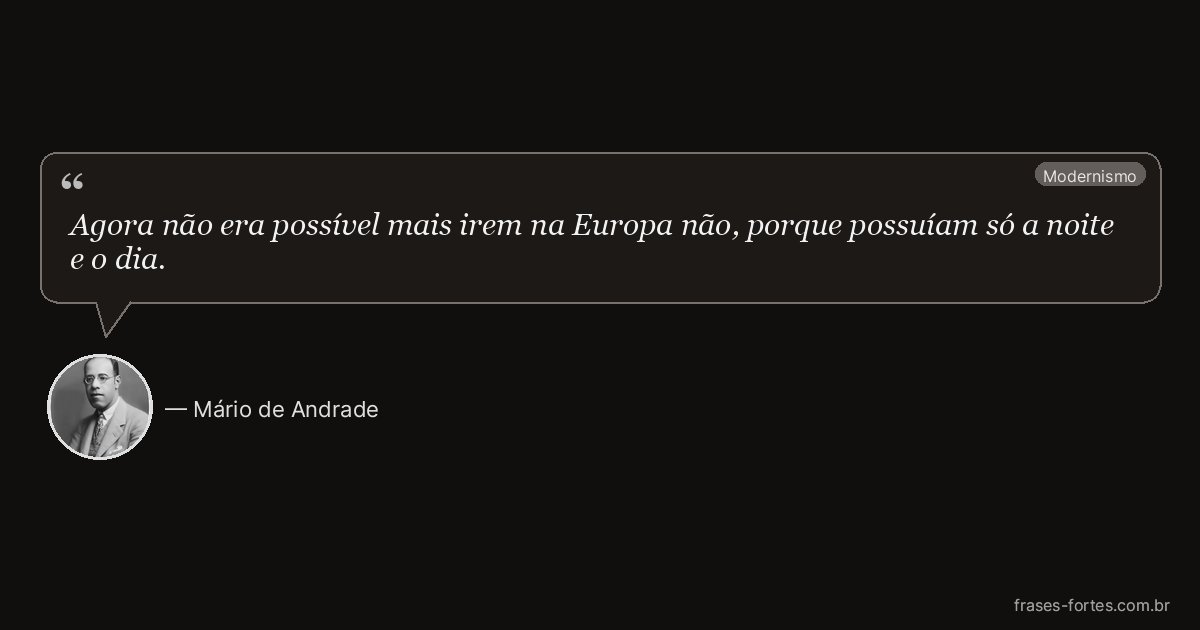 Frase de Mário de Andrade