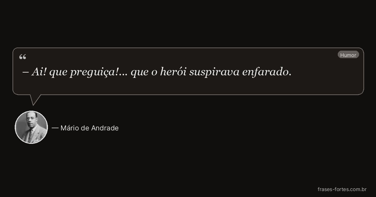 Frase de Mário de Andrade