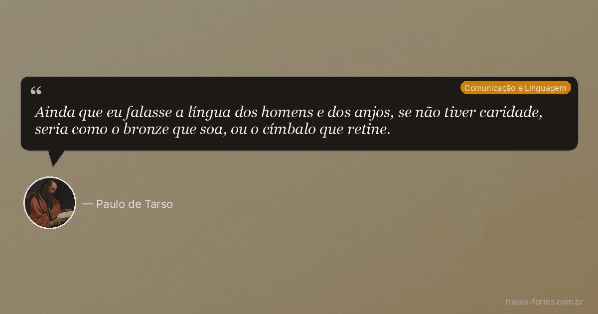 Frase de Paulo de Tarso