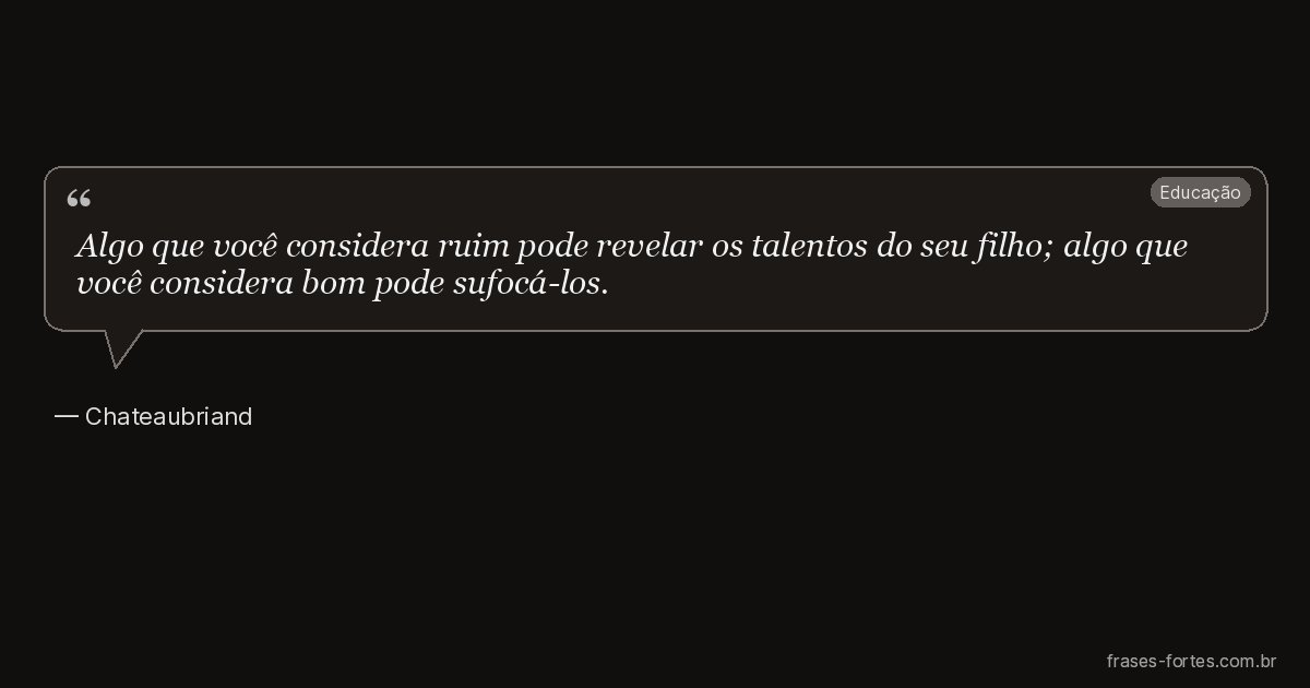 Frase de Chateaubriand