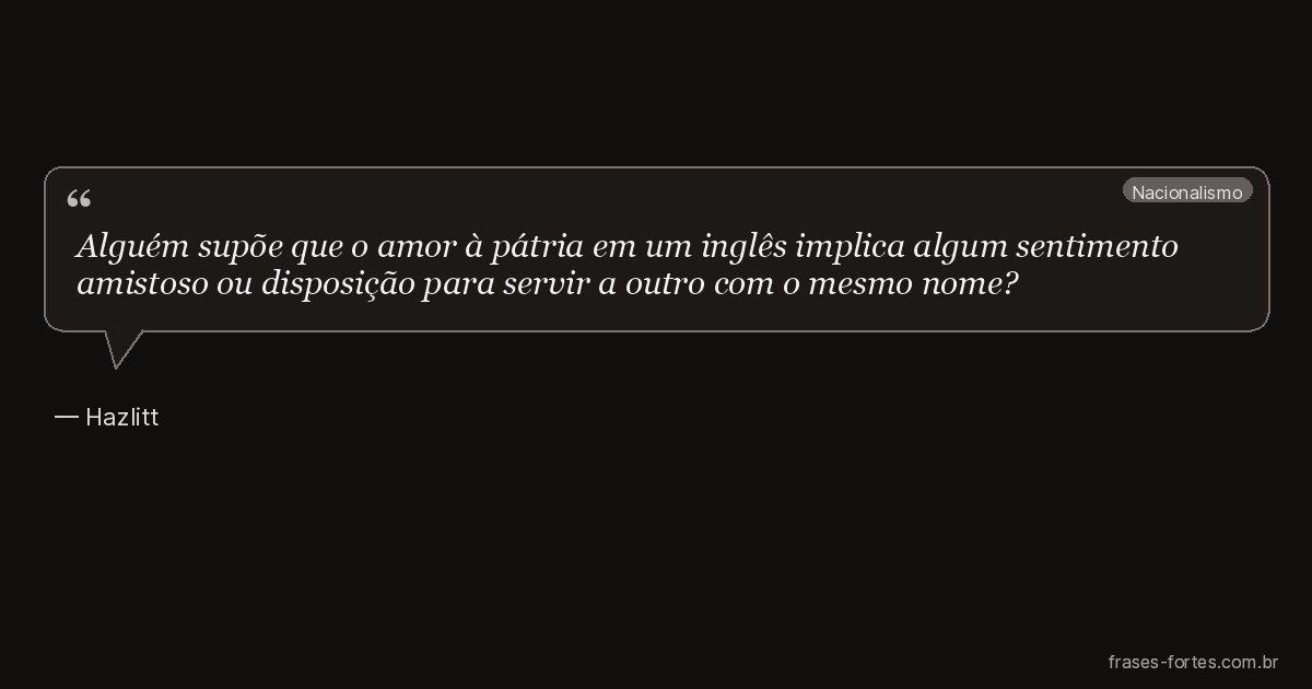Frase de Hazlitt