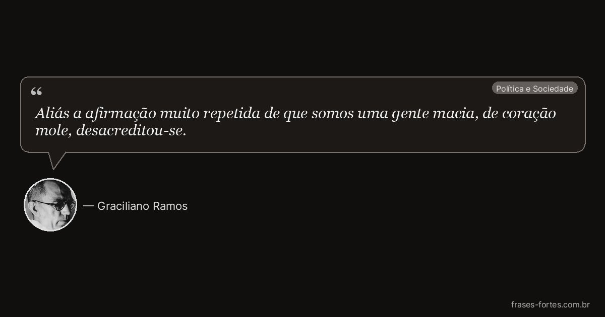 Frase de Graciliano Ramos