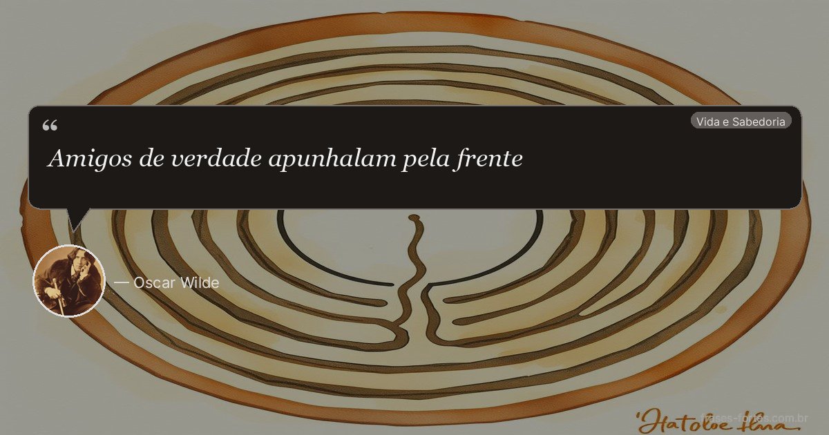 Frase de Oscar Wilde