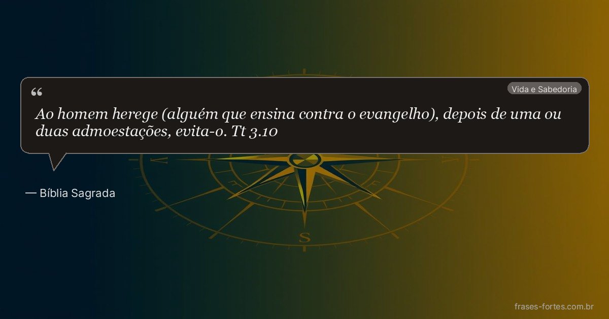 Frase de Bíblia Sagrada