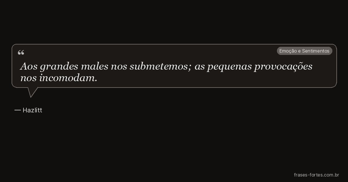 Frase de Hazlitt