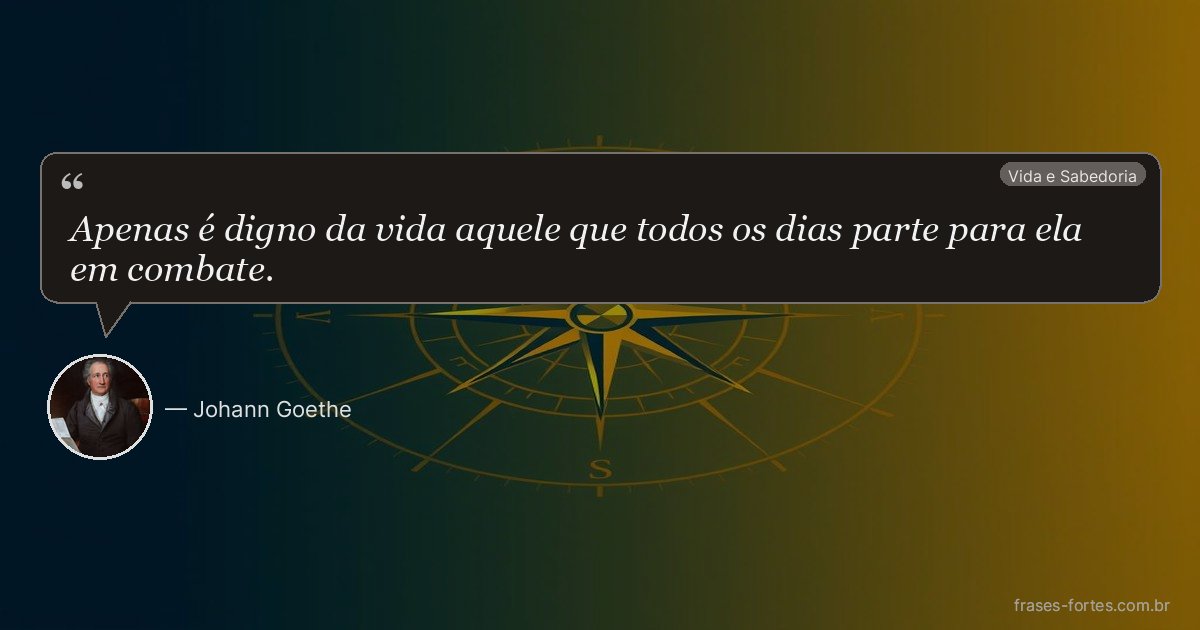 Frase de Johann Goethe