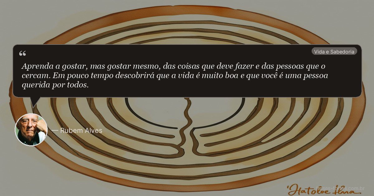 Frase de Rubem Alves