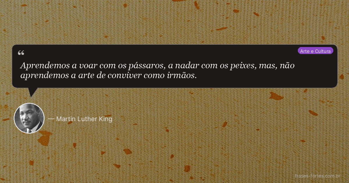 Frase de Martin Luther King