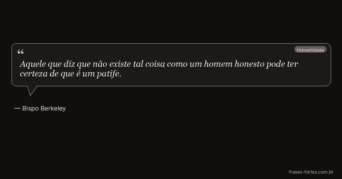 Frase de Bispo Berkeley