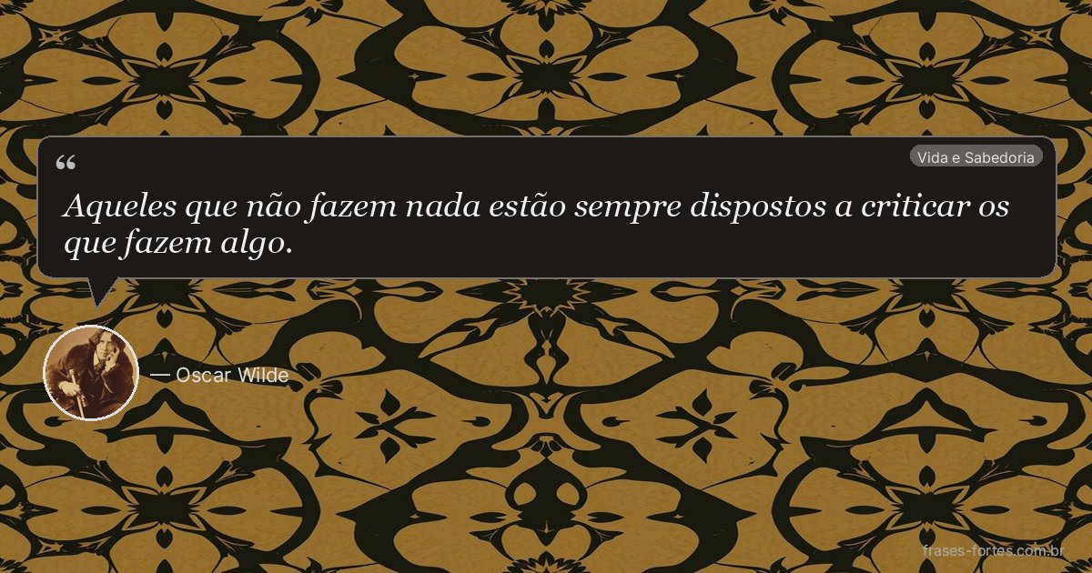 Frase de Oscar Wilde