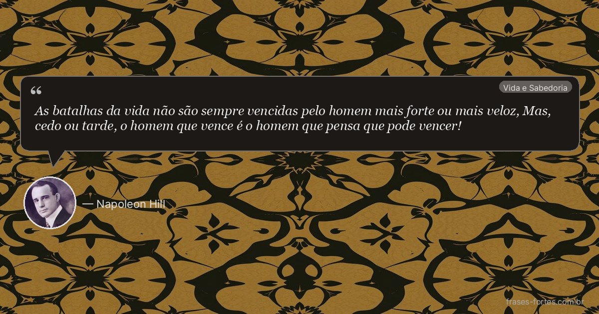 Frase de Napoleon Hill