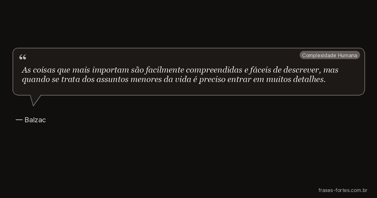 Frase de Balzac
