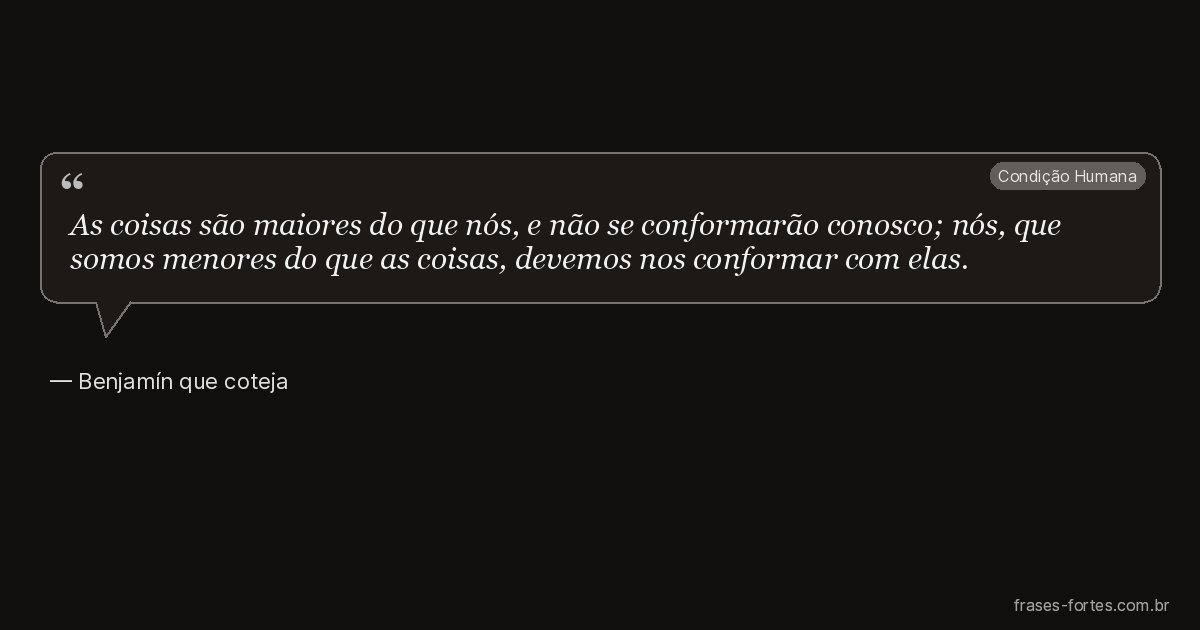 Frase de Benjamín que coteja