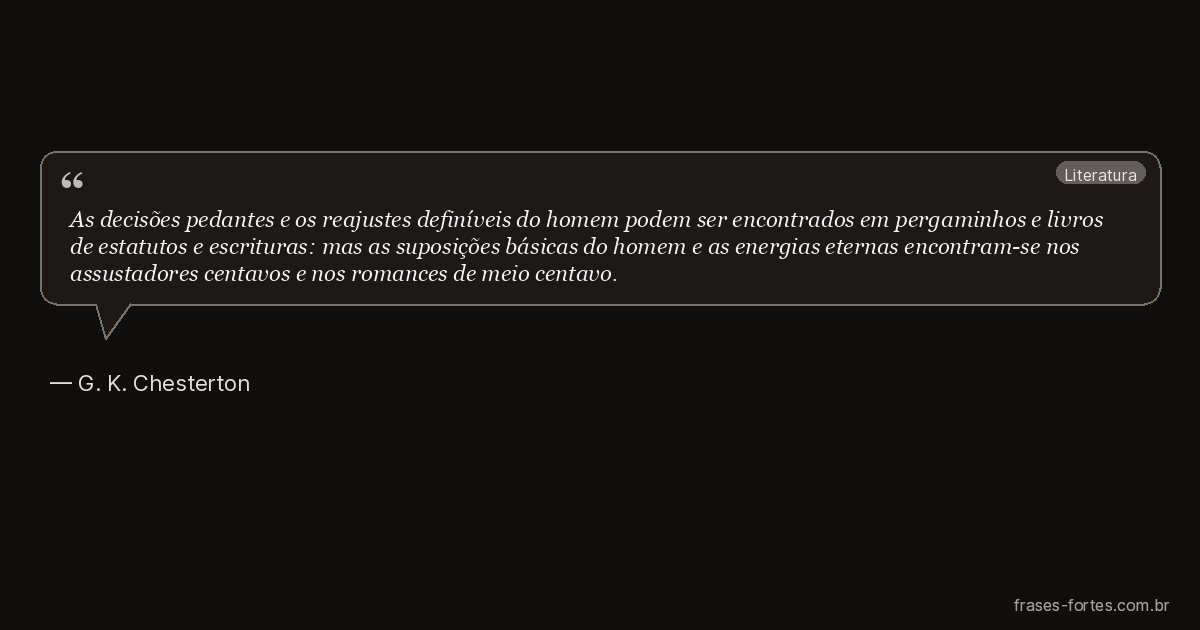 Frase de G. K. Chesterton