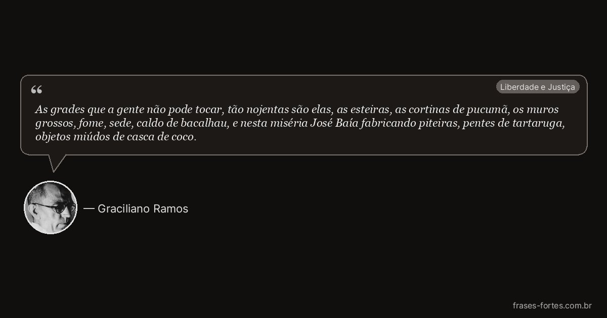Frase de Graciliano Ramos