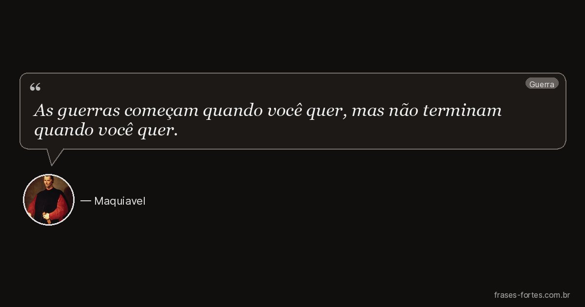 Frase de Maquiavel
