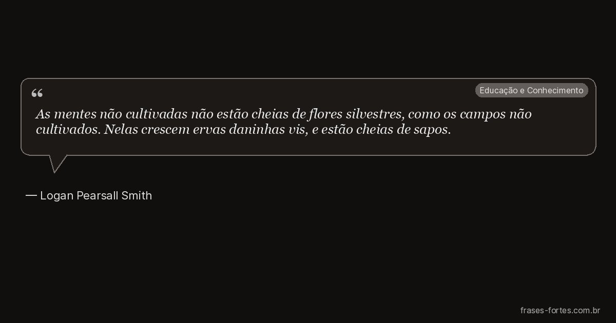 Frase de Logan Pearsall Smith