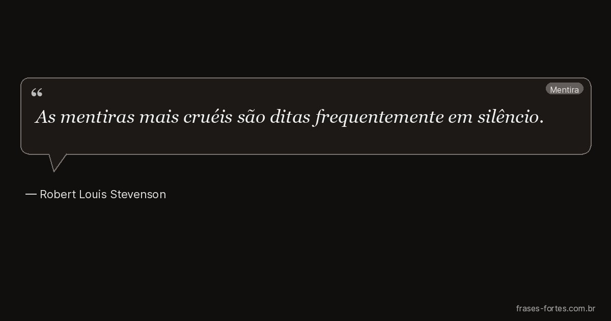 Frase de Robert Louis Stevenson