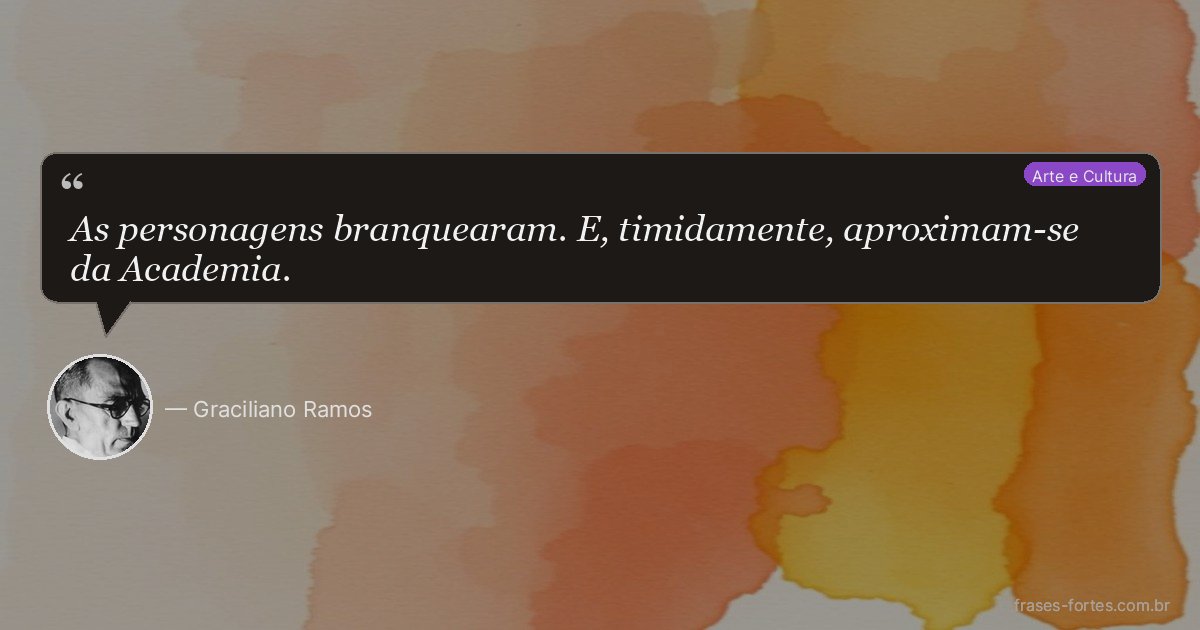 Frase de Graciliano Ramos