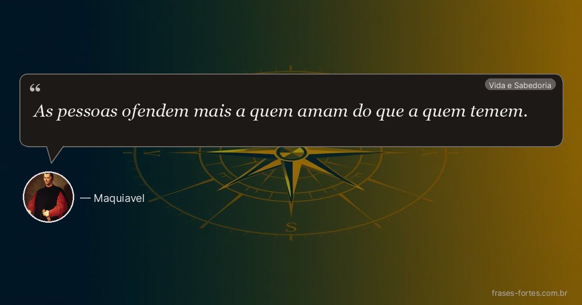 Frase de Maquiavel