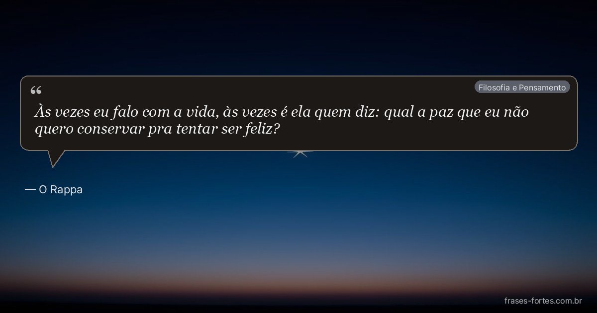 Frase de O Rappa