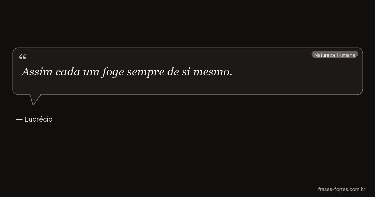 Frase de Lucrécio