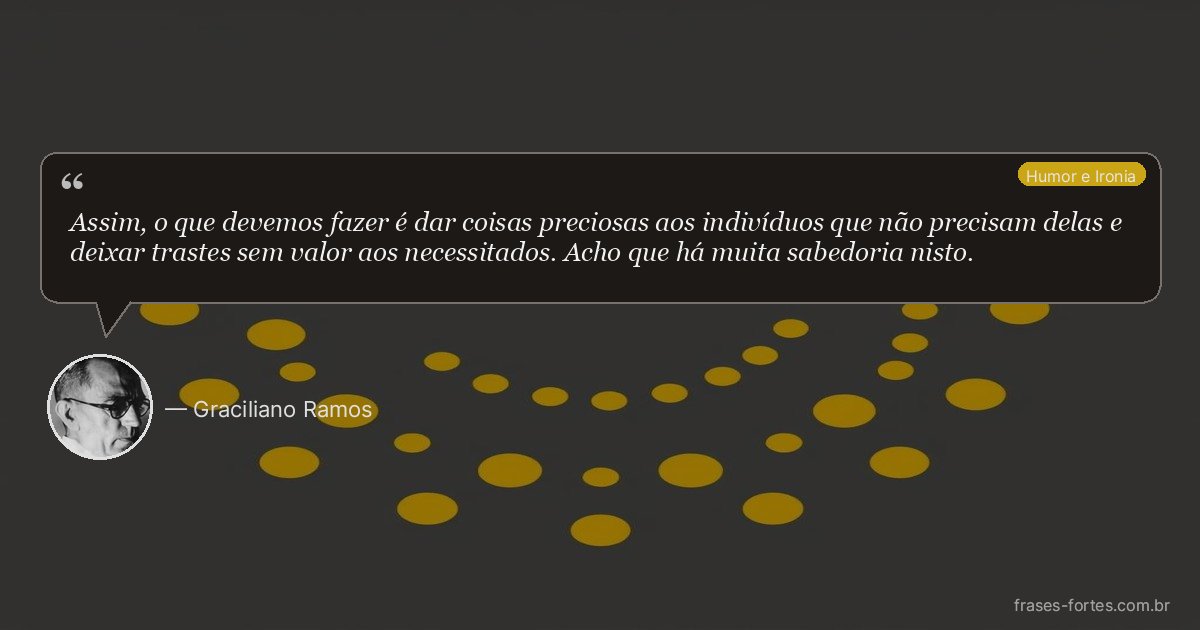 Frase de Graciliano Ramos