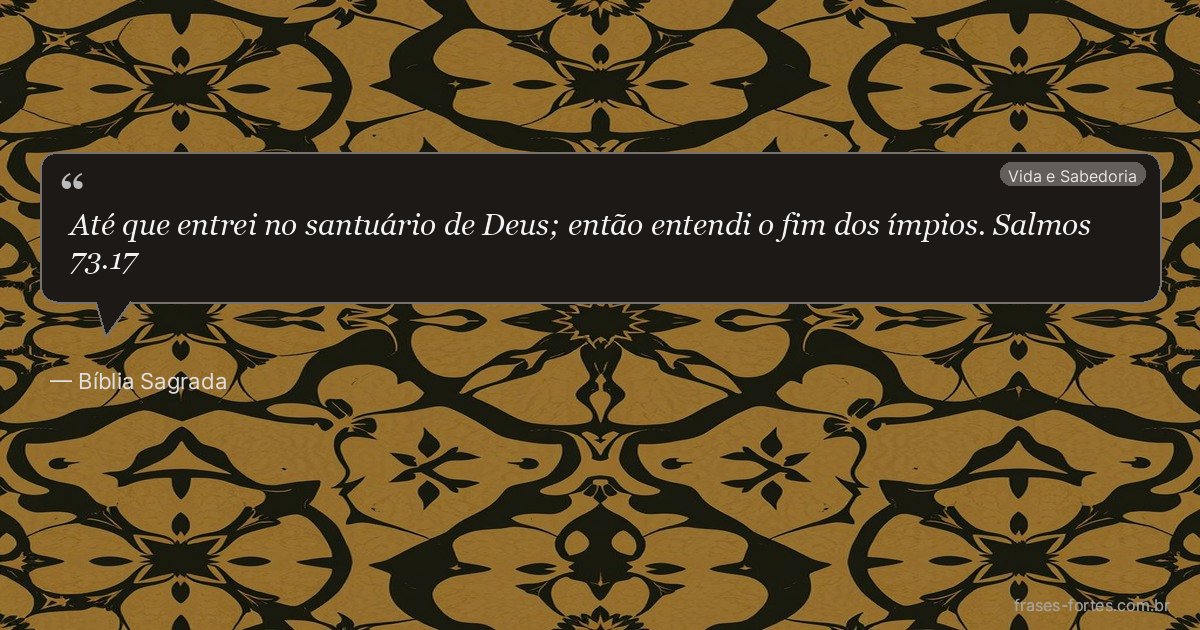 Frase de Bíblia Sagrada