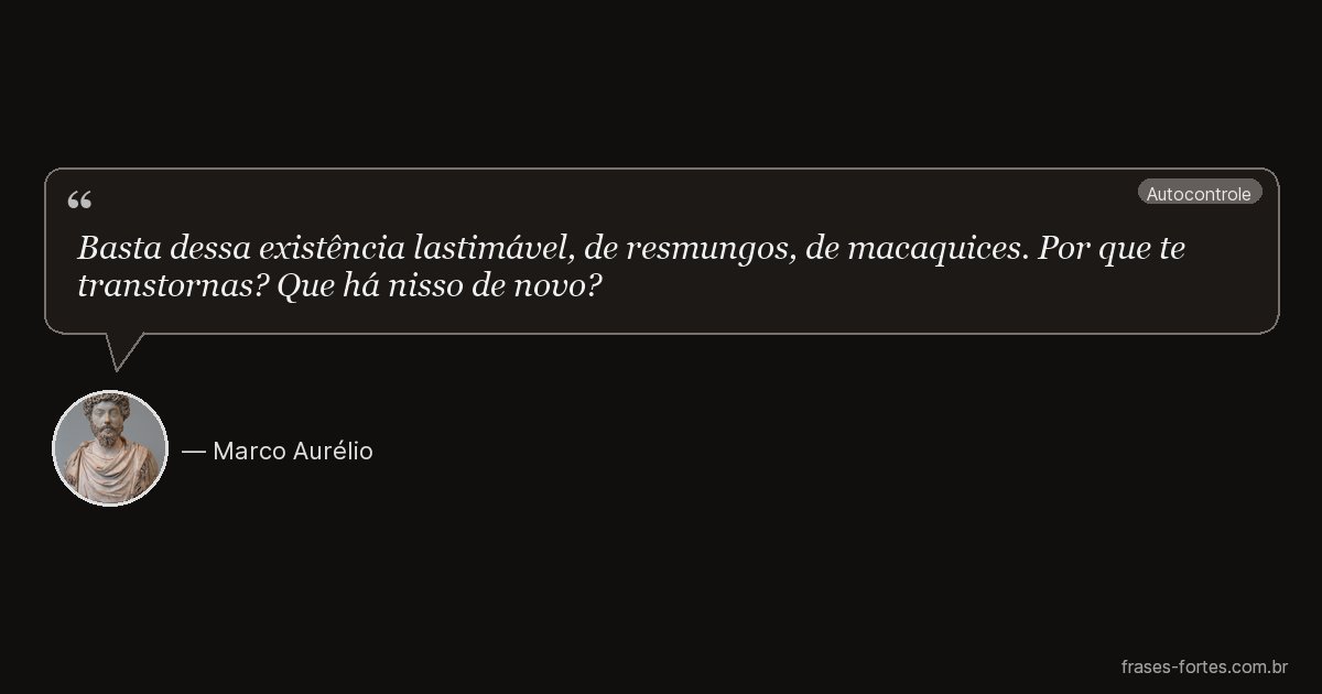 Frase de Marco Aurélio