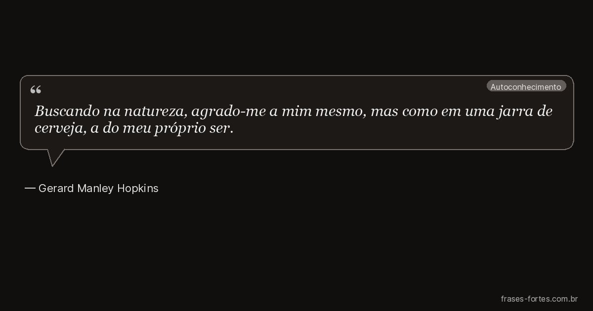Frase de Gerard Manley Hopkins