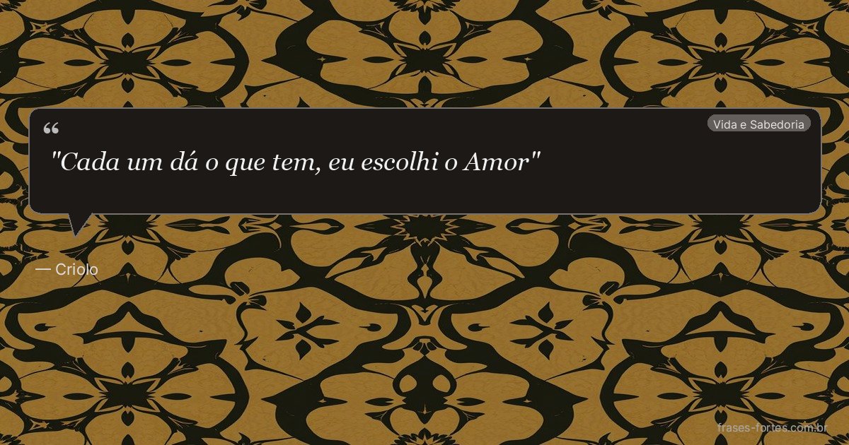 Frase de Criolo