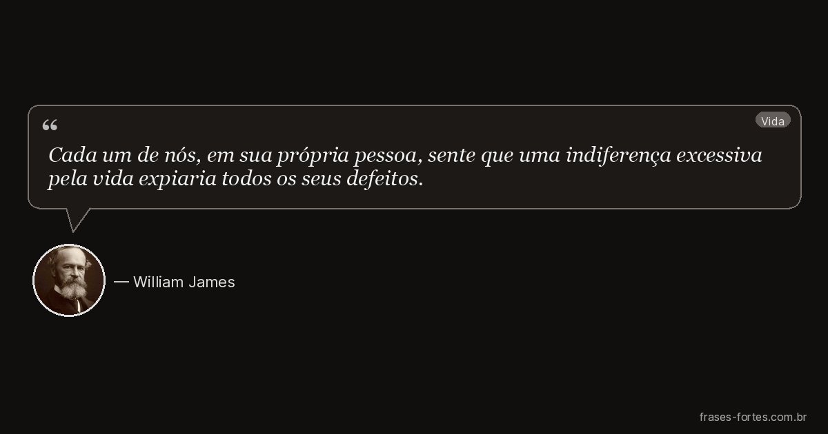 Frase de William James