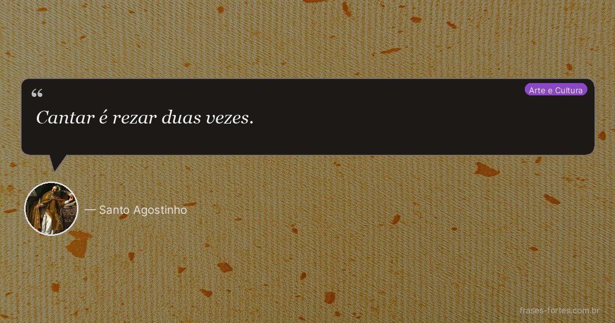 Frase de Santo Agostinho